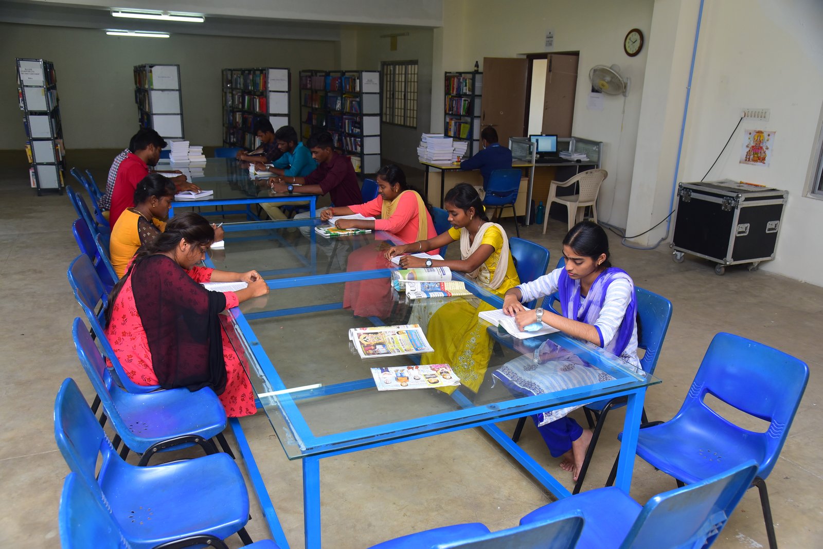 Students using the lab facility